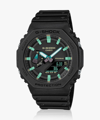 CASIO GA-2100RC-1ADR G-SHOCK Black-Rusted Dial Black Resin Strap Analog-Digital Watch  - For Men