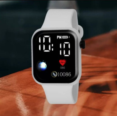 THMT Lifestyle Dial Color Black & Grey Strap Silicon Smart LED Digital Watch  - For Boys & Girls