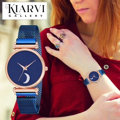 KIARVI GALLERY New Fashion Attritive Moon Dial Magnetic Strap Analog Watch Analog Watch  - For Women