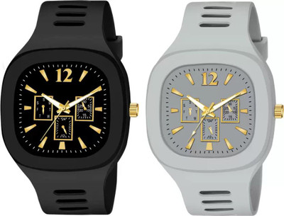 EDDY HAGER EH-361-BK-GR Stylish Working Date Analog Watch  - For Boys
