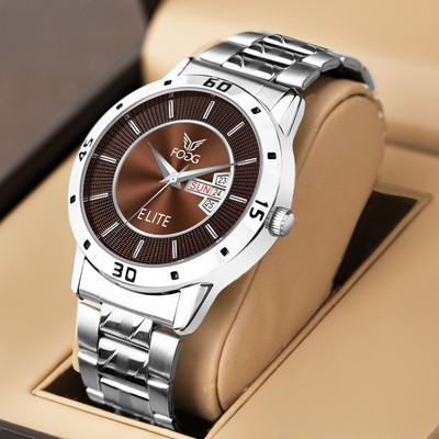 FOGG 2508-Brown Day and Date Display Analog Watch  - For Men