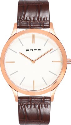 Foce FC-G-35-ROSGD FOCE Analog White Dial Leather Strap Watch Analog Watch  - For Men