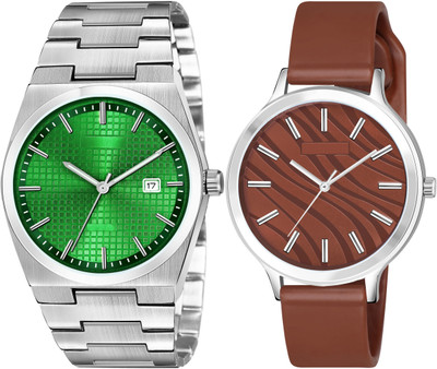 TVILLA Green Dial Date Function TV-LR160 Analog Watch  - For Men & Women
