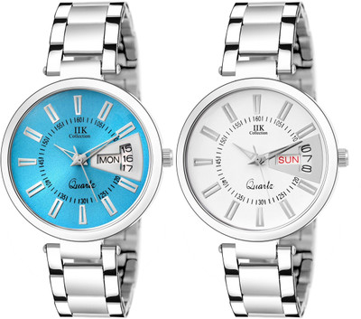 IIK Collection Multicolor Studded Dial with Silver Metallic Bracelet Combo� Analog Watch  - For Women