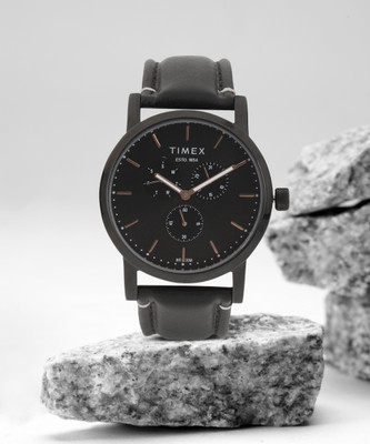 TIMEX Fashion Multi Function Black Dial Analog Watch  - For Men
