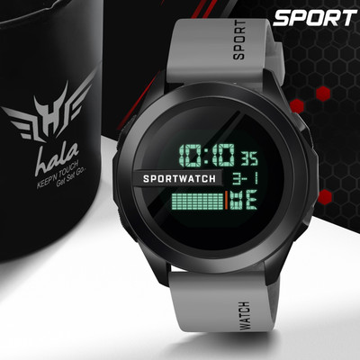 HALA 1140 Multifunction Watch Wrist Watch Alarm Black Strap Sport Watch Digital Watch  - For Men