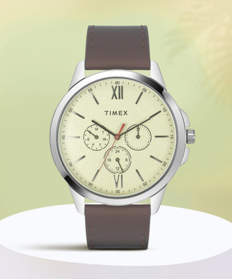 TIMEX Multifunction Beige Dial Analog Watch  - For Men