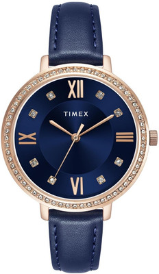 TIMEX TWEL14712 Blue Round Dial Quartz Analog Watch  - For Women