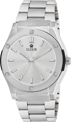 elixir ER 9007 Elixir Silver Coated Classic Fusion Metal Strap Men's Watch Analog Watch  - For Men