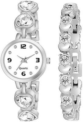 Timorix Classic White Dial Silver Strap Analog Watch Trendy Designer Women’s for Analog Watch  - For Girls