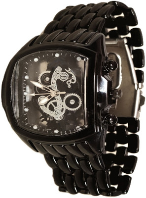 RENAISSANCE TRADERS Black open dial trendy popular rich look classic elegant quality Analog Watch  - For Men
