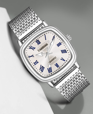 LIMESTONE CLASSIC Classic Series Mesh Chain Stainless Steel Square Quartz Analog Watch  - For Men