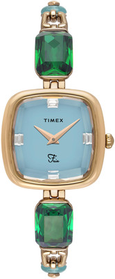 TIMEX TWEL21201 TIMEX Fria Blue Square Dial Analog Watch  - For Women