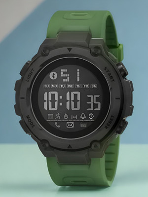 luxurit Green Waterproof Sports for Boys with Backlight Alarm Snooze Stop Digital Watch - For Men