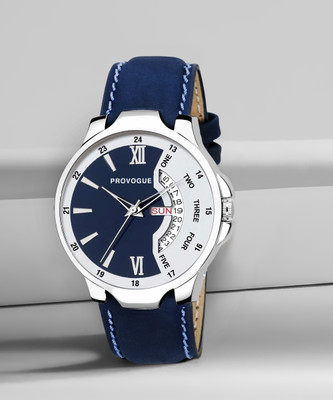 PROVOGUE Day and Date Functioning Blue Dial Analog Watch  - For Men