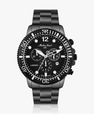 Mathey-Tissot Mathey-Tissot Swiss Made Chronograph Quartz Black Dial Men's Watch -H123CHNN Swiss Made Lagoon Chronograph Quartz Black Dial Analog Watch  - For Men