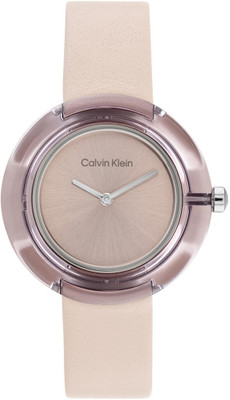 Calvin Klein Circular Transparent Resin Calvin Klein Circular Transparent Resin Qtz Blush Round Dial Women's Watch / Analog Watch  - For Women