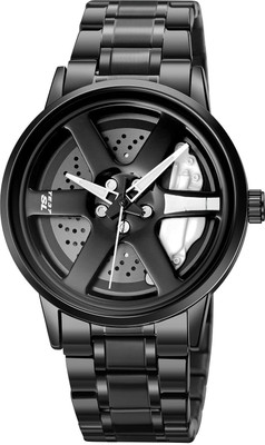 Ritoza Men's Sport Quartz Watch 3D Car Rotating Dial Fashion Stainless Steel Wheel Analog Watch  - For Men