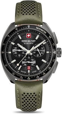 Swiss Military Hanowa DEFENDER Chronograph Dial Chronograph Leather Strap Analog Watch  - For Men