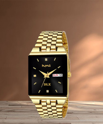 ihmt HMTS Day & Date Series Original Golden Plating Quartz Metal Wrist Watch Analog Watch  - For Men