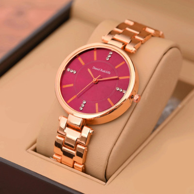 Daniel Radcliffe DB Women Atractive Rose Gold Maroon Color Luxury Trending Watch Analog Watch  - For Girls