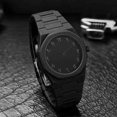 MAAN INTERNATIONAL ARABIC-BLK Arabesque Series Black Arabic Numerals Dial & Plastic Strap Analog Watch  - For Men