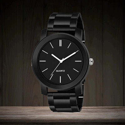 MAHAVIRA COLLECTION Black Pando Watch Original Black Plated Stylish Black Big Analog Watch for Men Analog Watch  - For Men