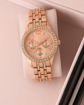 blutech Diamond Studded Analog Watch  - For Girls