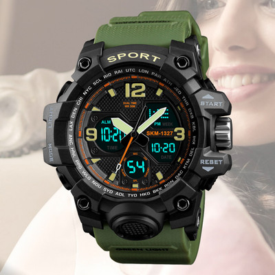 Diaggro SKM 1327 Green Shock-resistant and scratch-resistant sport watch with versatile functions Analog-Digital Watch  - For Men