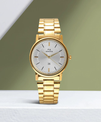 MAXIMA Gold Collection Premium Round Dial & Clasp Closure Analog Watch  - For Men