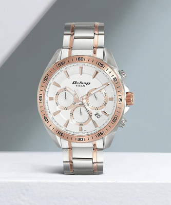 Titan NP90103KM01 Octane White Dial Chrono Stainless Strap Analog Watch  - For Men