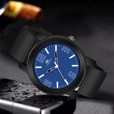 IIK Collection IIK-957MN Silicon Strap Watch for Men Round Dial with Adjustable Flexible Silicon Strap Analog Watch  - For Men