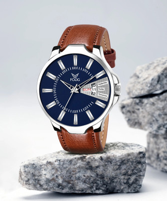 FOGG 1170-BL-BR Unique New Day & Date paty wear smart casual for boys Analog Watch  - For Men