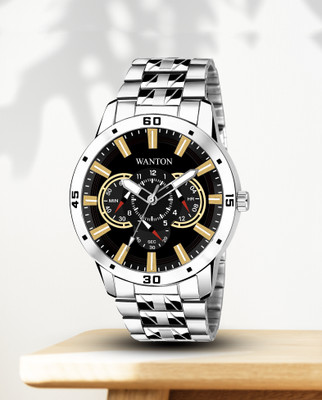 WANTON Black and gold color new design dial for men professional office use Analog Watch  - For Boys