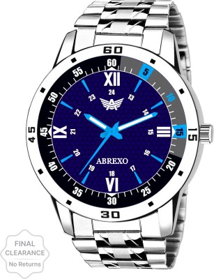 ABREXO Abx3026 Blue Dial Silver Bracelet Unique New Watch For Boys Analog Watch  - For Boys
