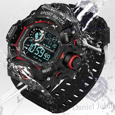 TOOVUS Men's Tactical Digital Watch | Durable | Outdoor Sport Wrist Watch Men’s Black Digital Watch | Waterproof | Date & Time Display Analog Watch  - For Boys