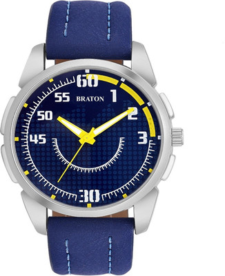 house of common Exceptional Exclusive blue dial blue leather strap analog wrist Analog Watch  - For Men