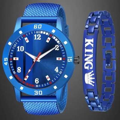 Alkhwatches BLUE KING BRACELET COMBO SET FOR MEN & BOY Analog Watch  - For Boys & Girls