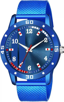 house of common New Arrival Blue dial & Numeric Case and Blue PU Belt Analog Watch - For Boys Analog Watch  - For Men