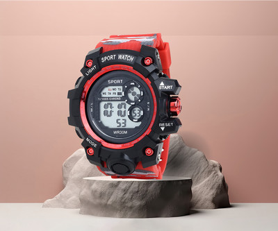 Trex 6008 Latest Trending Alarm,StopWatch,Calendar,12/24 hr Display LED Light Digital Watch  - For Boys