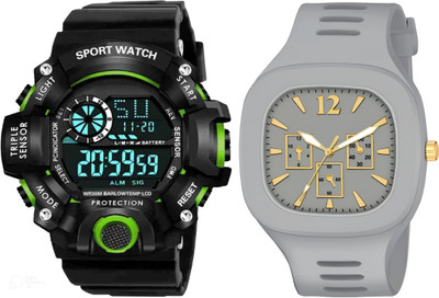 HALA SSA + Miller Stylish Combo Wrist Men Watch Ultra Watch with Alarm & Water Resist Feature Analog Watch  - For Men