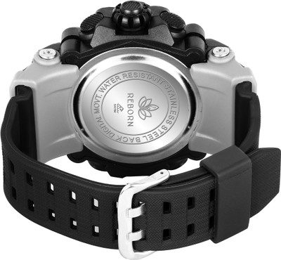 Reborn 9106 GREY New Attractive Sport look Design Military Green LED Calendar and time and date Digital Watch  - For Men