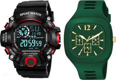 HALA SSA + Miller Stylish Combo Wrist Men Watch Ultra Watch with Alarm & Water Resist Feature Analog Watch  - For Men