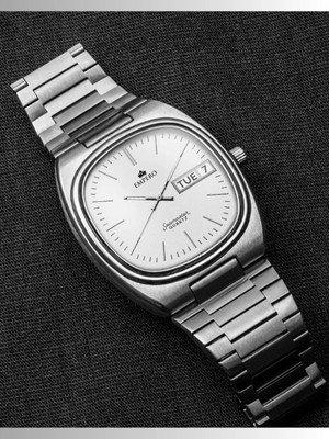 EMPERO EAB221 EMPERO Seamaster Quartz Analog Watch – Stainless Steel Strap, Day & Date Display Analog Watch  - For Men & Women