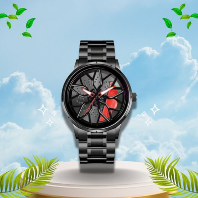 GT GLO TIME Men’s Luxury Rotating Wheel Analog Watch Cyclone Wheel Watch – Bold Quartz Analog Wristwatch Analog Watch  - For Men