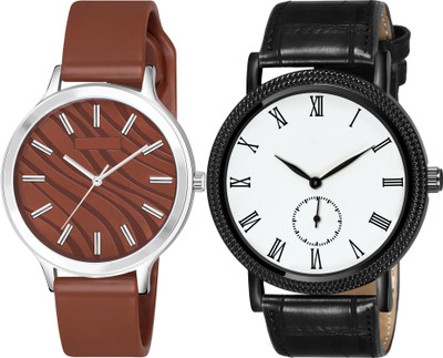 TVILLA Brown Designer Silicone Belt MZ-LR347 Analog Watch  - For Men & Women