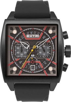 EXTRI New Collection Chronograph Square Black Dial Analog Watch  - For Men
