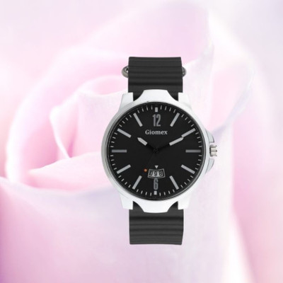 Giomex Newly 6-12 Black Zik-Zak Black Strap_1 Analog Watch Analog Watch  - For Men