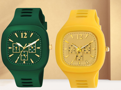 HALA MILLER COMBO Stylish Premium Quality Men Watch Square Dial Wrist Sports Watch with Pack of 2 Analog Watch  - For Boys