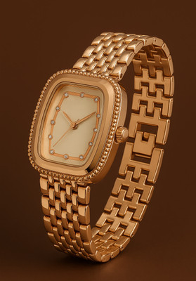 Imperial Shine Classic Radiant Rose Gold Cushion Timepiece Analog Watch  - For Women